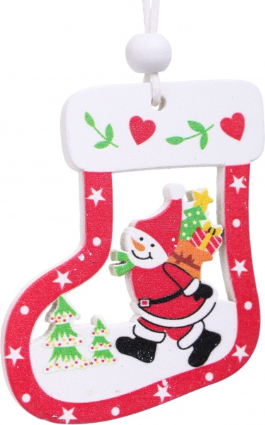 Декоративна підвіска Новорічна 6 см в асортименті 6014-45