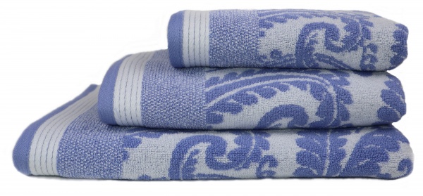 Рушник махровий Milestone 70x140 см синій із малюнком La Nuit 