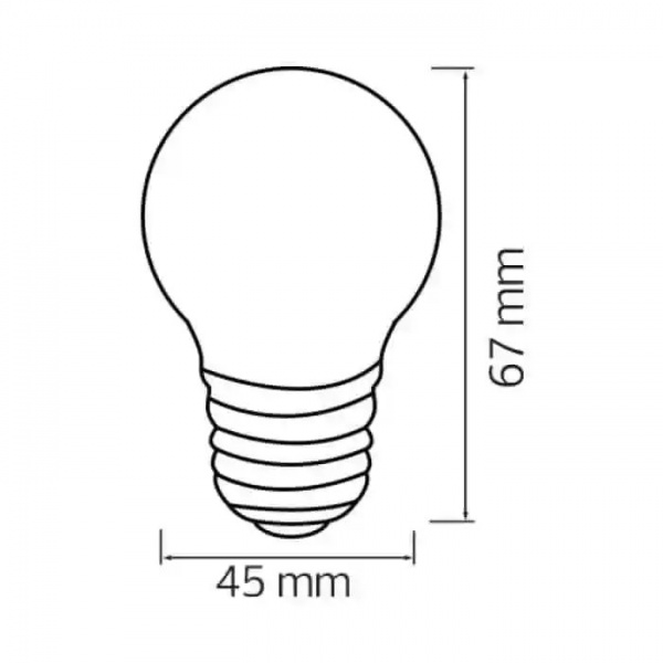 Лампа світлодіодна HOROZ ELECTRIC G45 1 Вт E27 6400 К 220 В матова 001-017-0001-050 