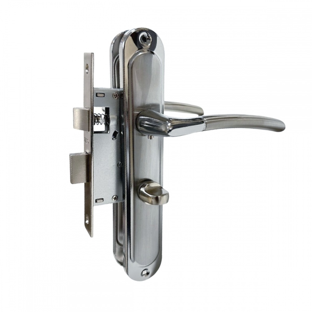 Комплект фурнітури санвузловий Linde A-1210 WC 62 SN/CP 62 мм матовий нікель/полірований хром без петель