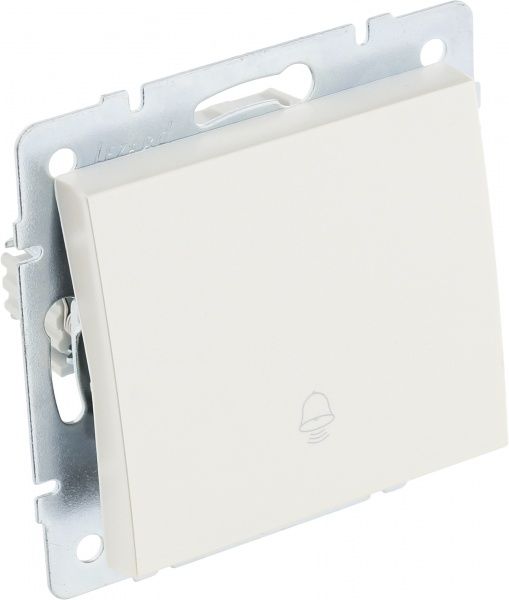 Кнопка звонка Lezard Rain без подсветки 250В жемчужно-белый 703-3088-103