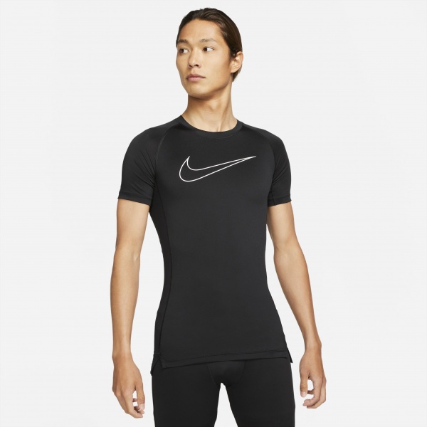 Футболка Nike M NP DF TIGHT TOP SS DD1992-010 р.M черный