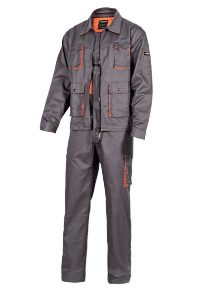 Полукомбинезон рабочий Sizam Newcastle р. L 31212 серый с оранжевым