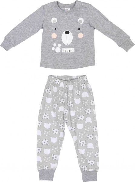 Піжама для хлопчиків Funtime із довгим рукавом р.74 меланж 