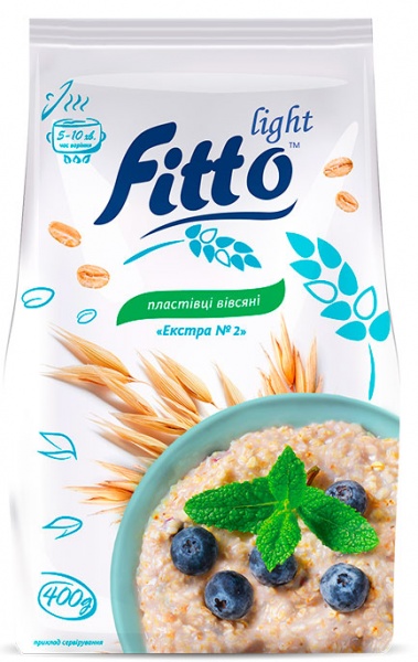 Пластівці вівсяні TM Fitto Light Екстра №2 400г 