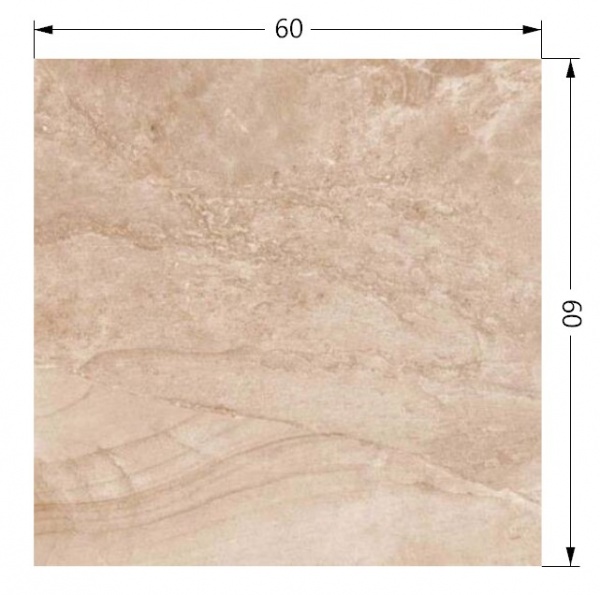 Плитка TABRIZ TILE Nature Beige Relief 60x60 