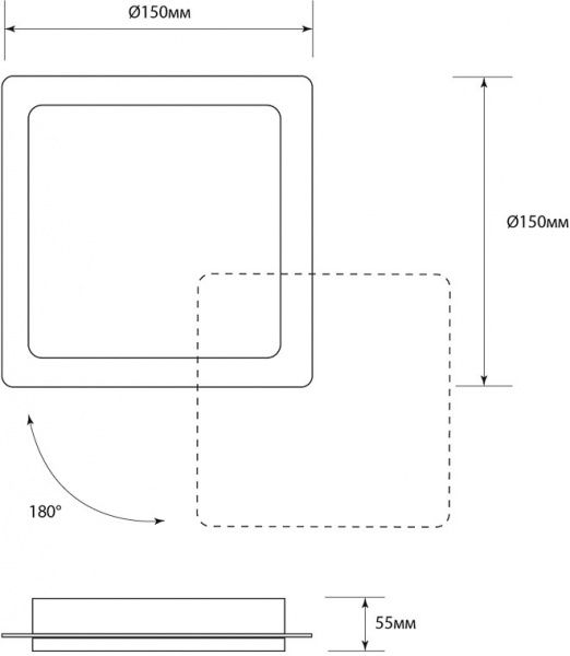 Подсветка декоративная Светкомплект LED WL TR-S 4000K BK 6 Вт черный 