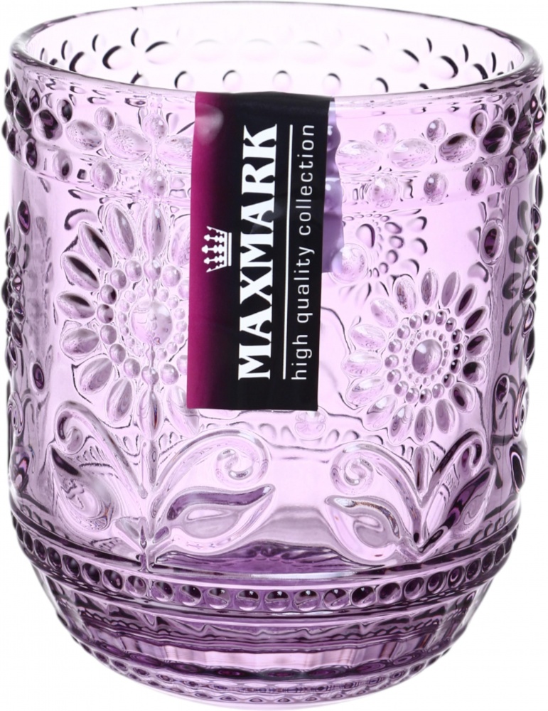 Стакан низкий Maxmark Sunflower фиолетовый 360 мл 1 шт.