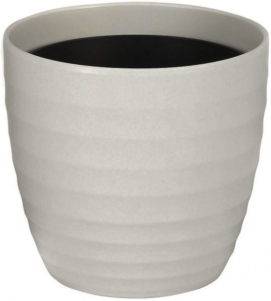 Кашпо керамічне Scheurich з технічним горщиком круглий 7л антрацит 