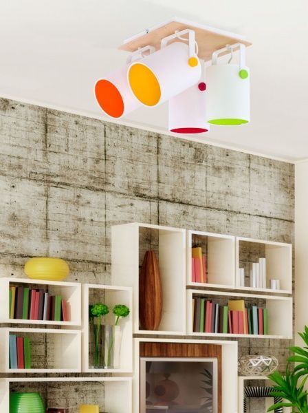 Люстра потолочная TK Lighting RELAX JUNIOR 4xE27 разноцветный 1834 