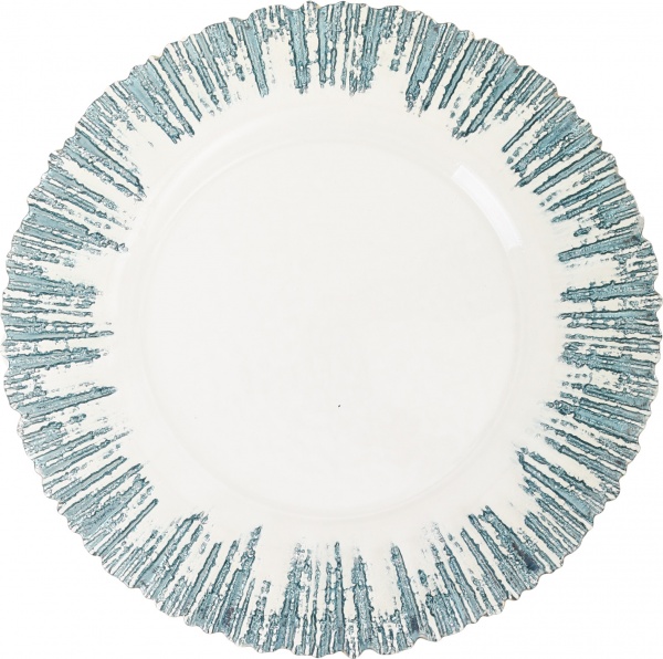 Блюдо AURA 33,5X1,3 античний блакитний Arda Cam 