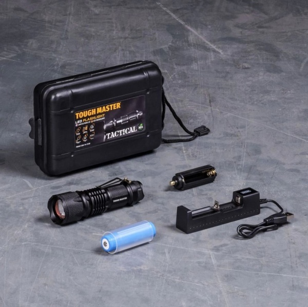 Фонарь тактический Tough Master USB 800lm TM-LTF400 черный