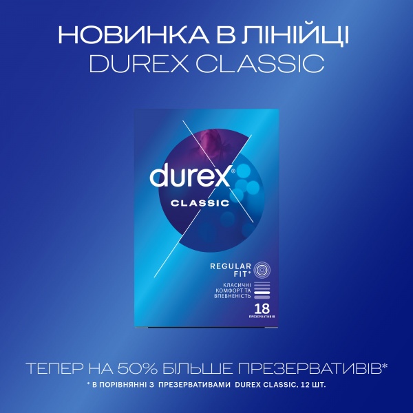 Презервативы Durex СІаѕѕіс с силиконовой смазкой 18 шт.