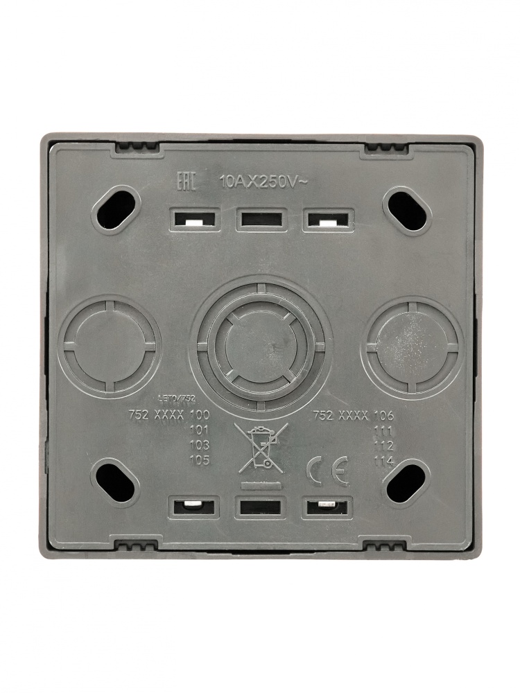 Вимикач накладний одноклавішний Lezard LETO без підсвітки платина металік 752-3500-100