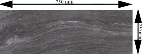 Плитка Allore Group Travertine Anthracite W M 25x75 NR Satin 1