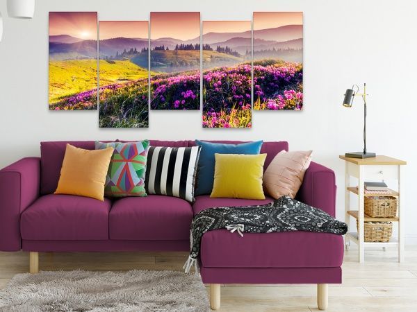 Картина модульна 5 частин Гірський Пейзаж MK132 140x70 см 