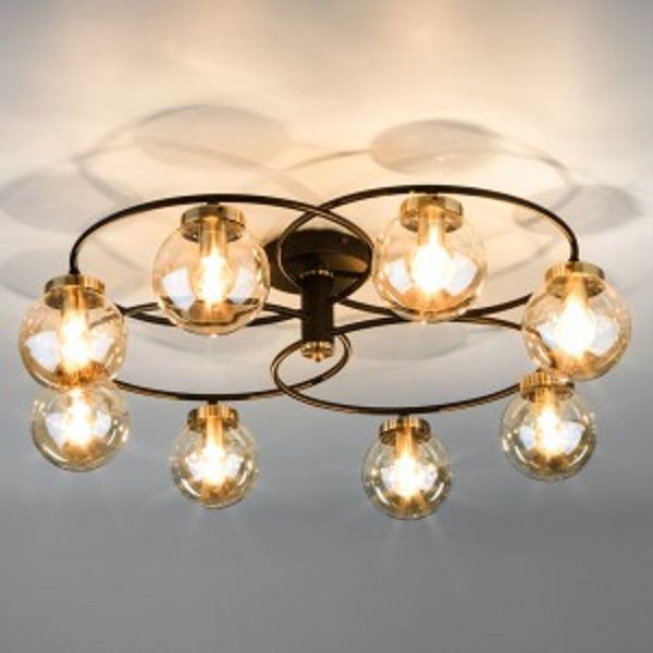 Люстра стельова Strotskis Link 8x60 Вт E14 чорний 70104/8