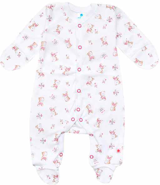 Комбинезон Minikin мишки р.50 белый 198060350 