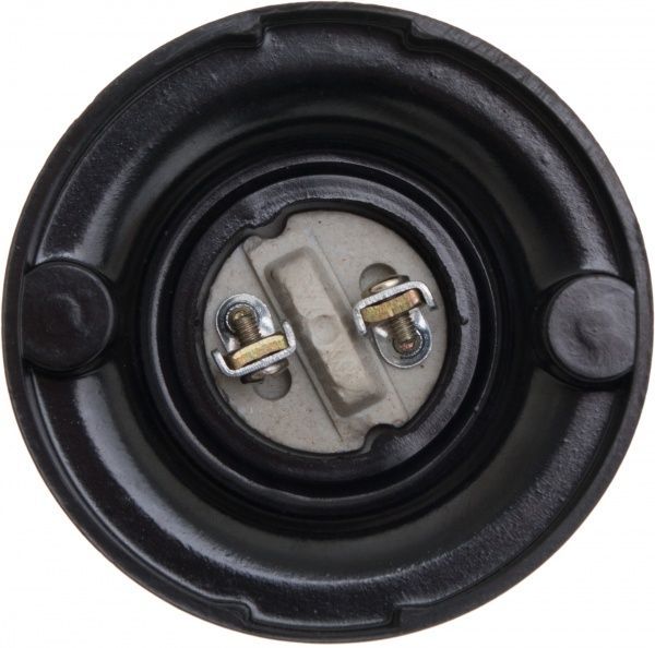 Патрон электрический E.next фланцевый прямой настенный E27 бакелит черный s9100019