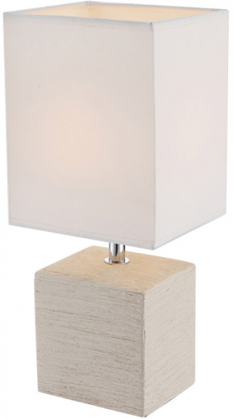 Настольная лампа декоративная Globo Geri 1x40 Вт E14 бежевый 21675 