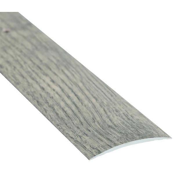 Порожек алюминиевый декорированный Braz Line гладкий с отверстиями 40x2700 мм дуб дымчатый 