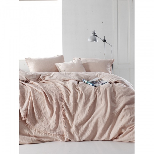 Комплект постільної білизни Muslin Pastel Pink 1.5 рожевий SoundSleep 