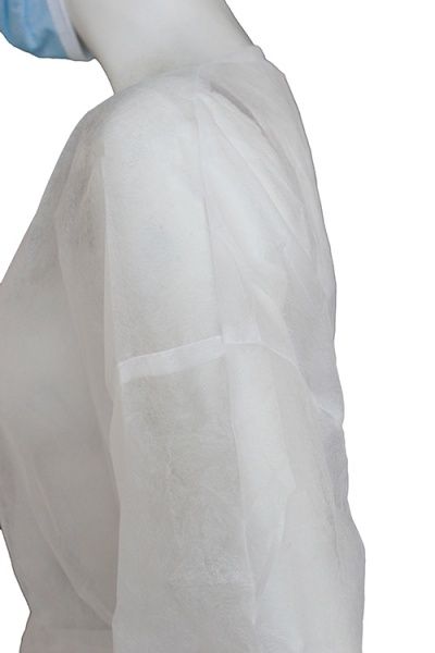 Халат из спанбонда на поясе 25 г/кв. м р. XXL рост универсальный белый