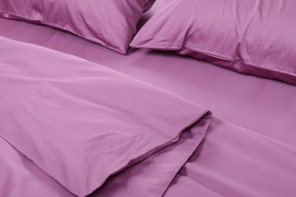 Комплект постільної білизни Mono violet D сімейний фіолетовий La Nuit 