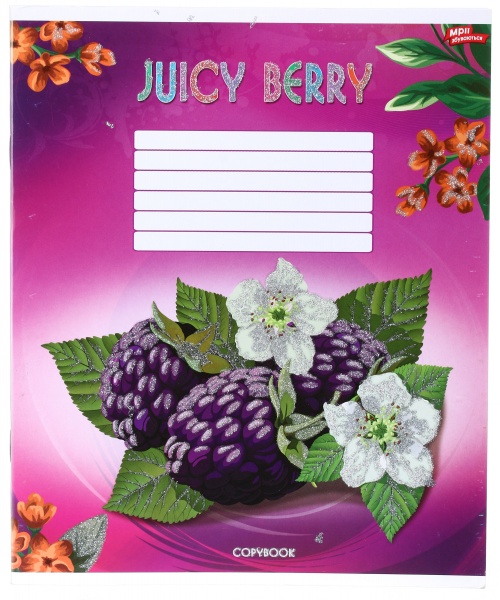 Тетрадь школьная с глитером 18 листов в линейку в ассортименте Мечты сбываются