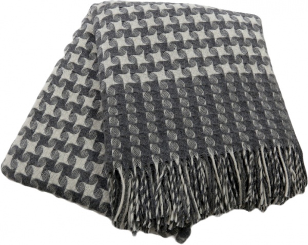 Плед Эльф Carambola 140x200 см серый с белым Vladi 