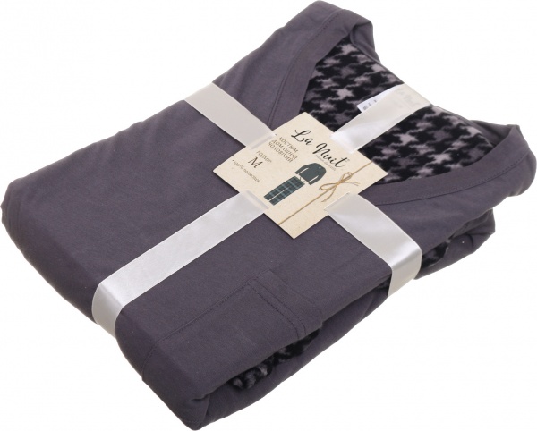 Костюм домашний мужской La Nuit Basic Check р. XL светло-серый 