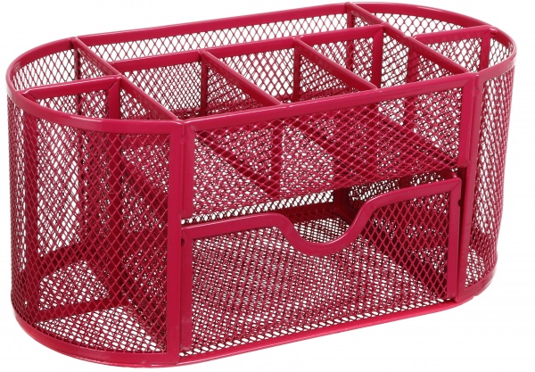 Органайзер настольный металл 22.3х10.8х10.8 см розовый Nota Bene