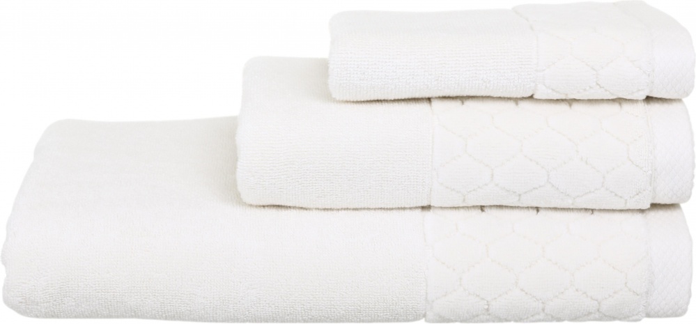 Рушник махровий VELOUR CELLS 50x90 см айворі La Nuit