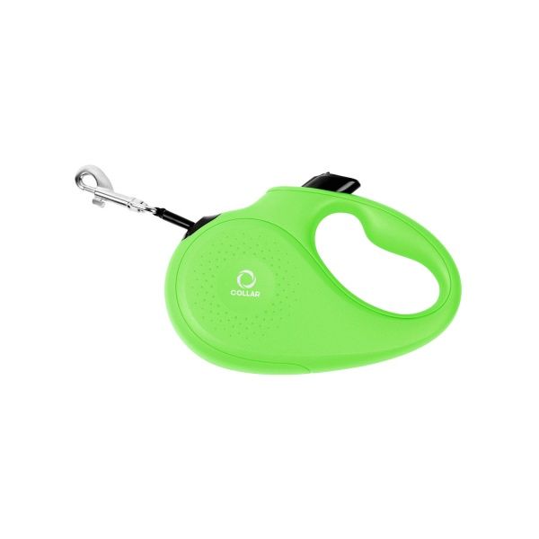 Поводок-рулетка Collar для собак M 25 кг 5 м лента салатовый