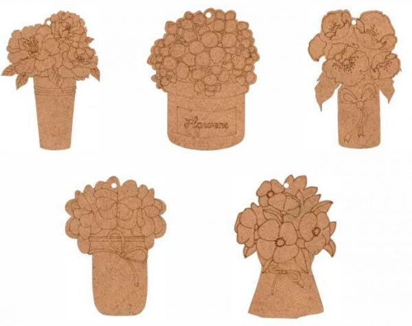 Набір заготовок Букети квітів 5 шт. Rosa Talent 