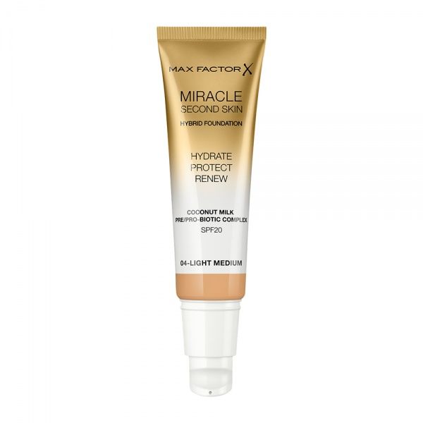 Тональная основа Max Factor Miracle Second Skin 04 Light Medium 30 мл