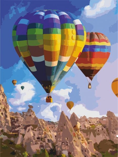 Холст на картоне с контуром Пейзаж №31 30x40 см Rosa Start 