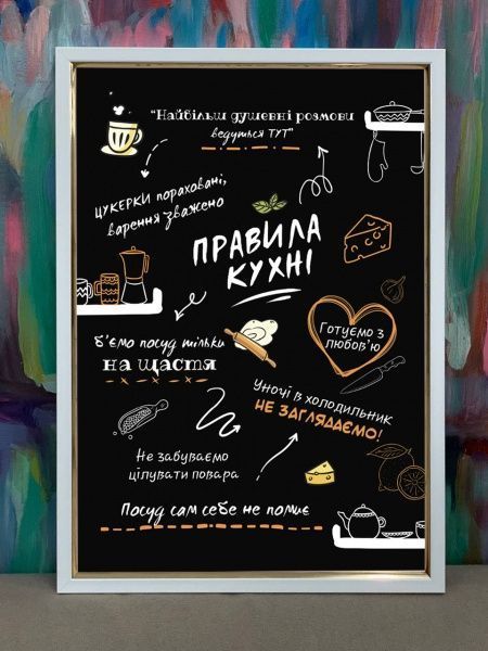 Постер Правила кухні Posterclub 