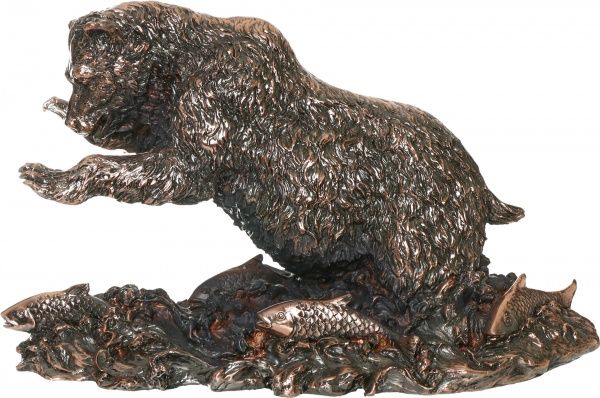 Статуэтка Медведь, который ловит рыбу E431