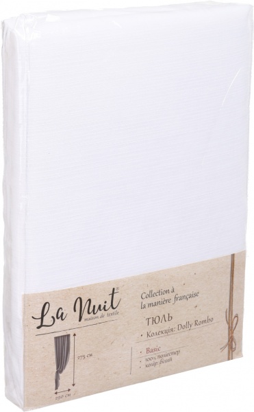 Тюль Dolly Rombo 290х275 см белый La Nuit