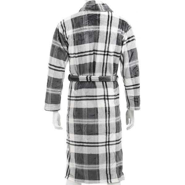 Халат чоловічий La Nuit Клітинка р. XL сірий в клітинку 