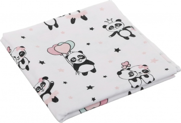 Пеленка Luna Kids Panda 90x90 см белый с принтом 