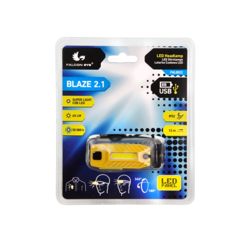 Фонарик на голову Falcon Eye Blaze 2.1 60 lm 120mAh желтый