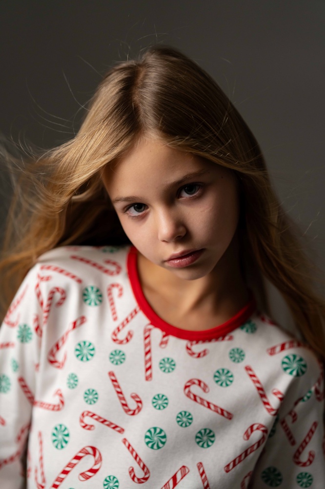 Пижама детская для девочек German Volf Конфеты р.104-110 белый с принтом 25113