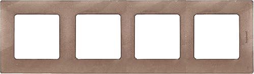 Рамка чотиримісна Legrand Etika універсальна какао 672574