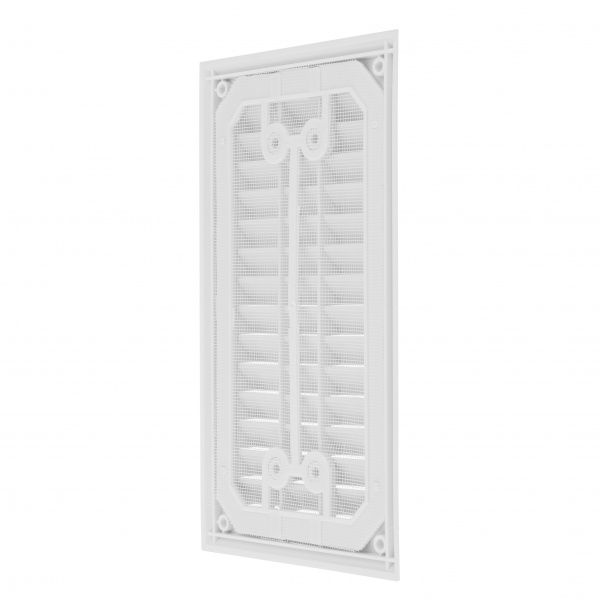 Гратка для вентиляції MiniMax з сіткою проти комах 225 х 130 мм (1102) пластик білий 