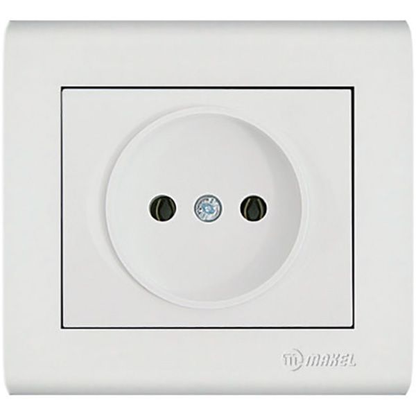 Розетка без заземлення Makel Manolya білий 41001022