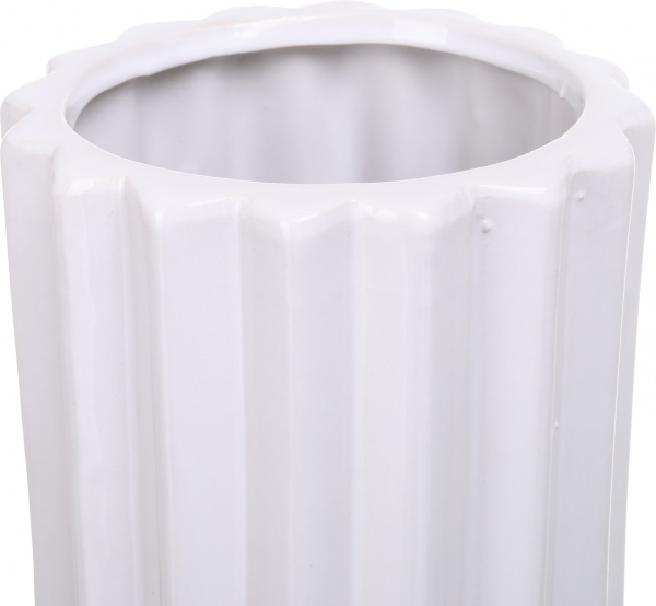 Ваза керамічна біла Smoothed 12,5х21 см