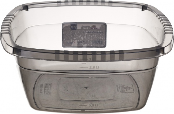 Миска квадратна напівпрозора сіра 3 л Follow Me