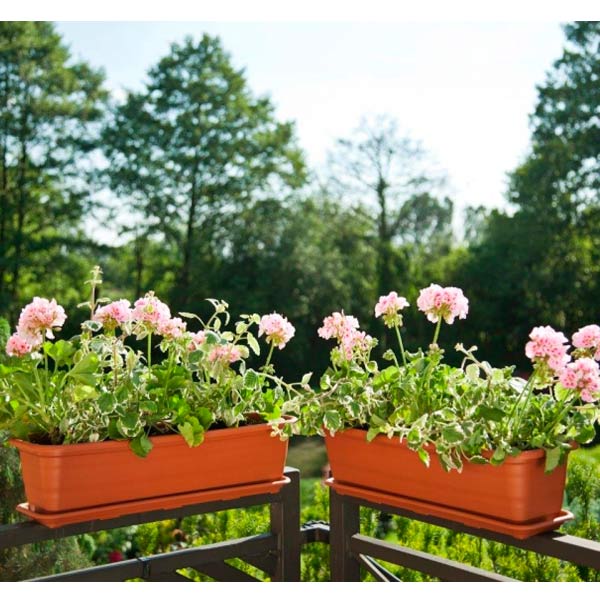 Ящик балконний Lamela для рослин прямокутний 13,7л теракот (500) 